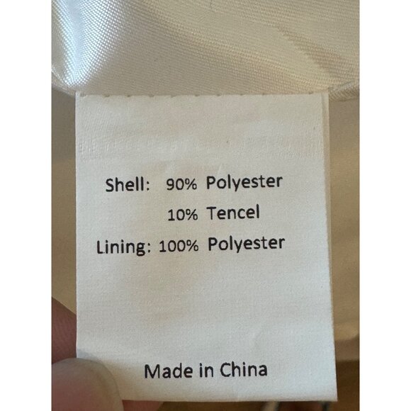 Agnes Orinda Womens Plus Size Coat 4X Polyester White Double-Breasted Long Sleev - Picture 5 of 11